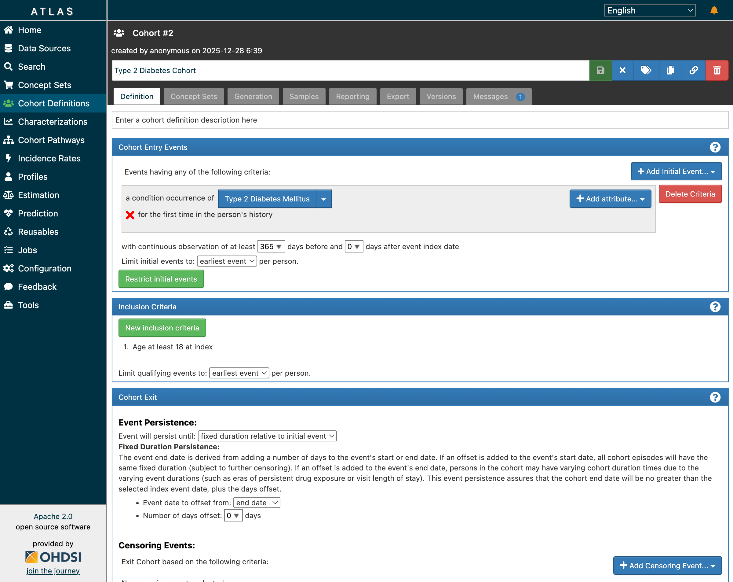 Cohort Builder for Type 2 Diabetes
